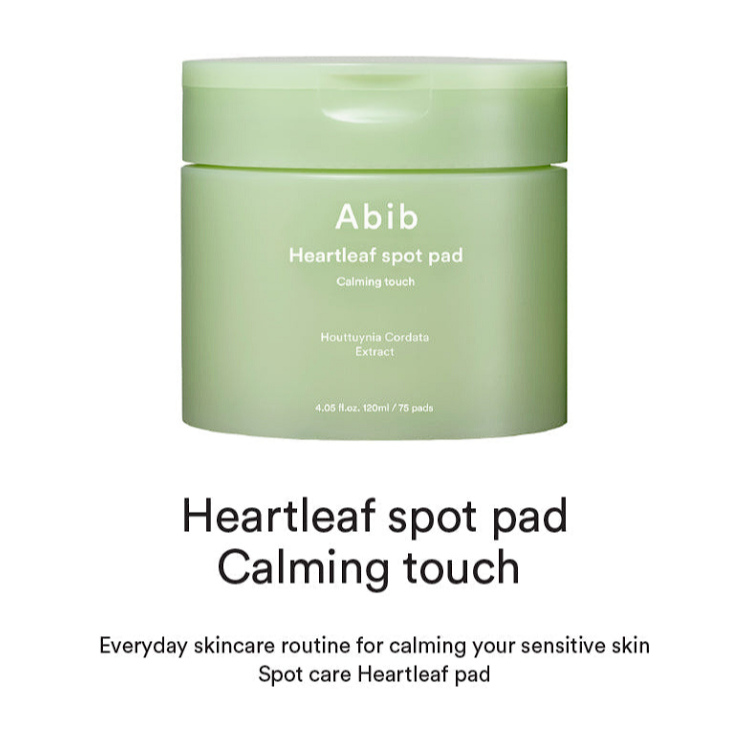 Abib Heartleaf spot pad calming touch Everyday skincare routine for calming your sensitive skin