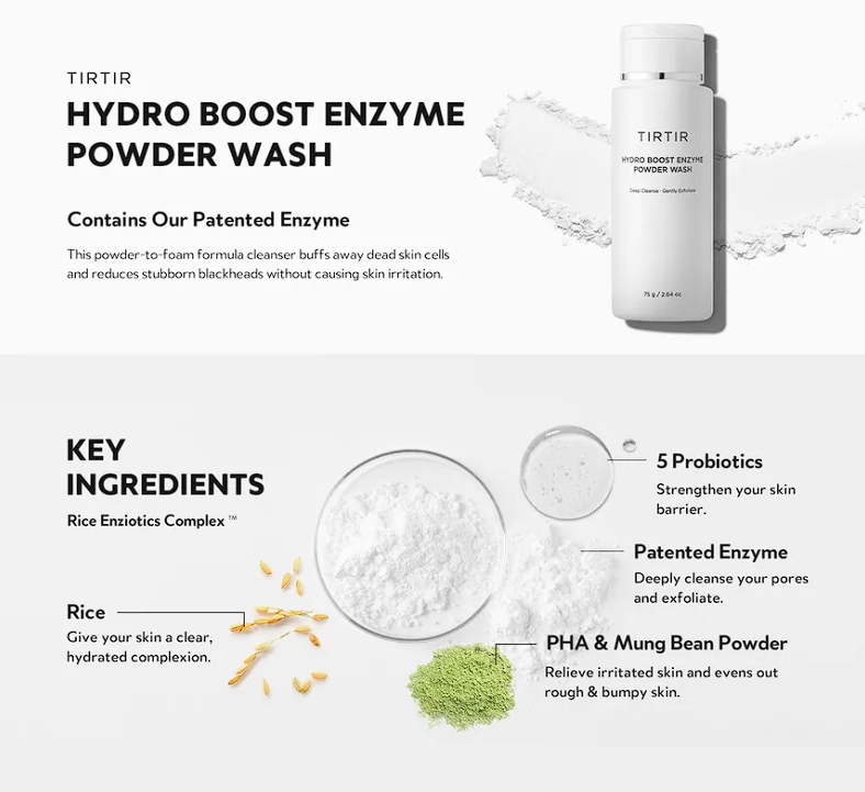 TIRTIR Hydro Boost Enzyme Powder Wash 75g