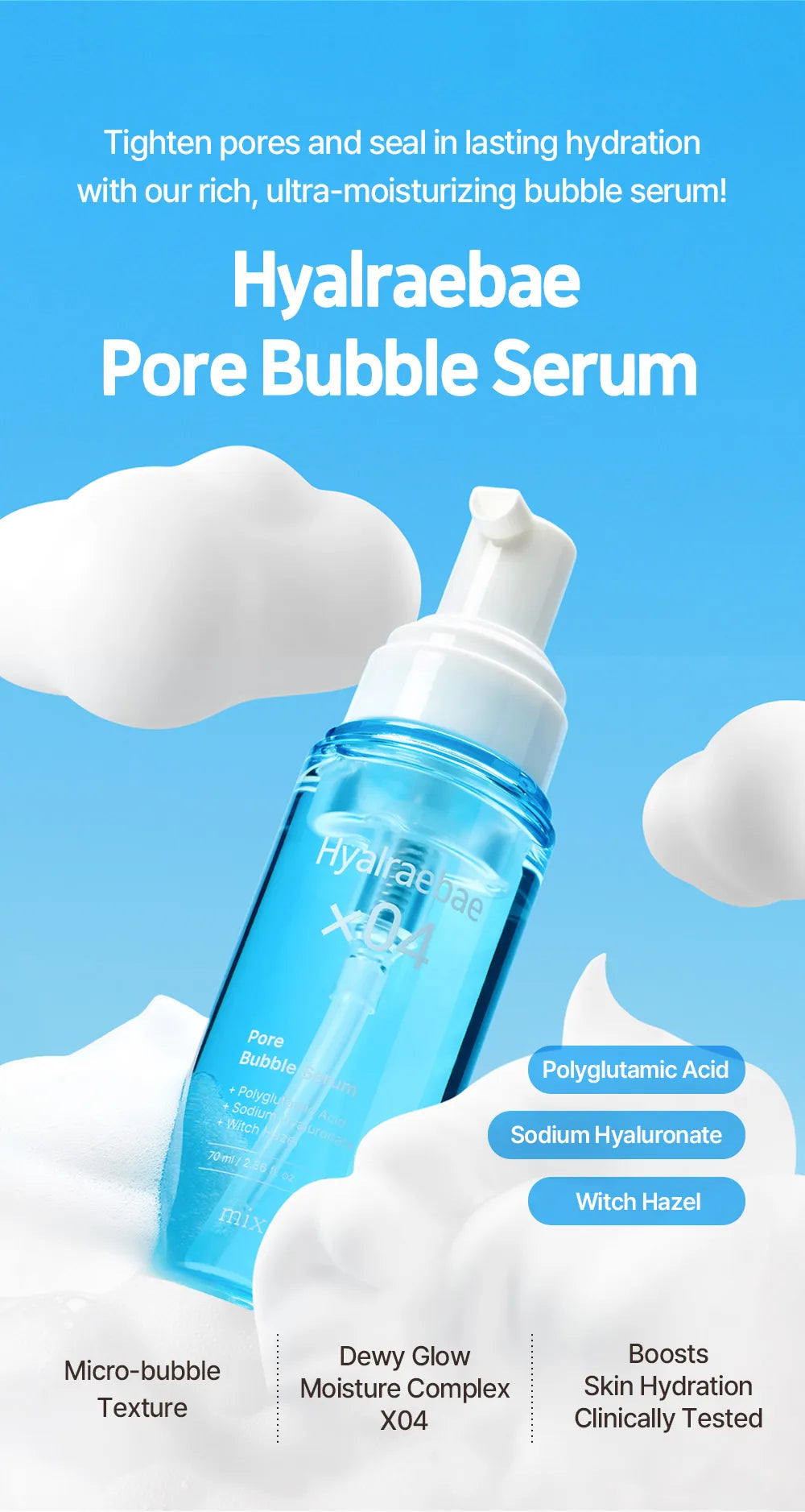 mixsoon Hyalraebae Pore Bubble Serum 70mL