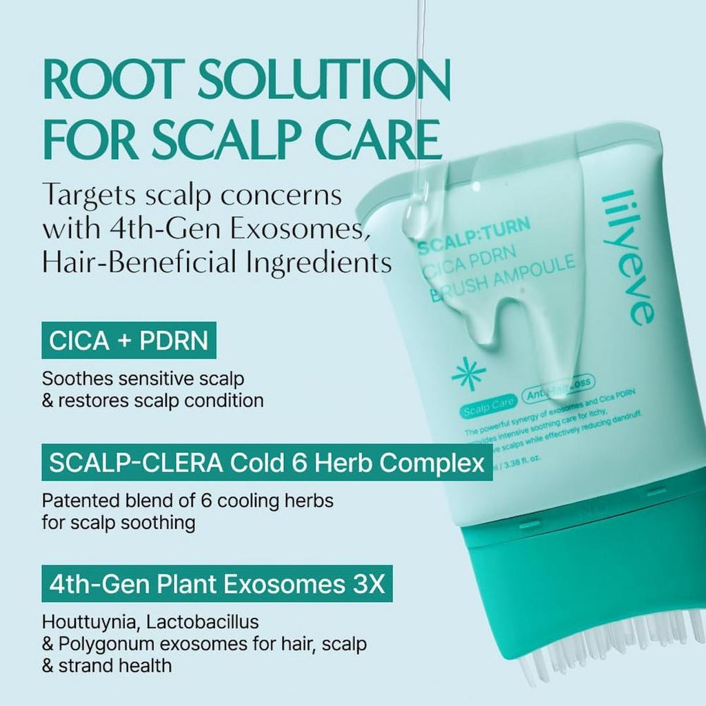 lilyeve Scalp Turn Cica PDRN Brush Ampoule 100mL