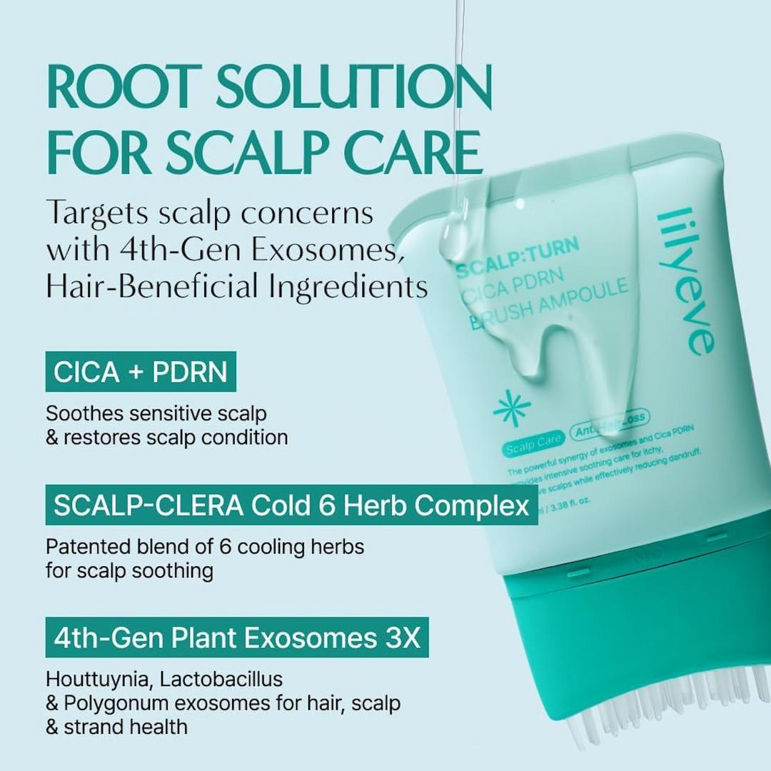 lilyeve Scalp Turn Cica PDRN Brush Ampoule 100mL