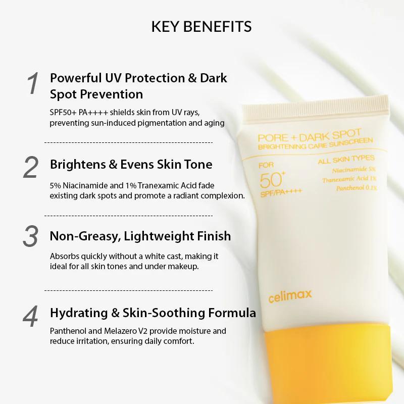 celimax Pore+ Dark Spot Brightening Care Sunscreen 50mL