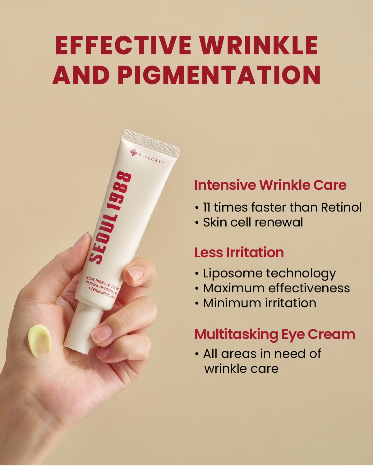 KSECRET SEOUL 1988 Eye Cream : Retinal Liposome 4% + Fermented Bean 30mL