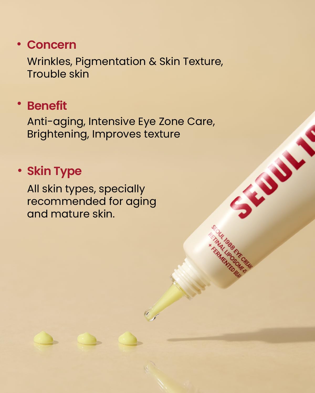 KSECRET SEOUL 1988 Eye Cream : Retinal Liposome 4% + Fermented Bean 30mL