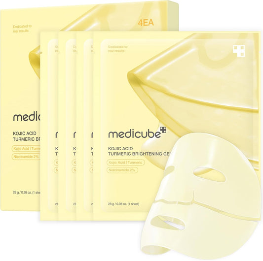 medicube Kojic Acid Turmeric Brightening Gel Mask Set (4pc)