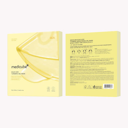 medicube Kojic Acid Turmeric Brightening Gel Mask Set (4pc)