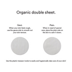 Abib heartleaf spot calming touch organic double sheet. Gauze when your skin feels rough, use the gauze side to smooth out your skin texture. Plain when in need of special care, place the plain side on the skin to calm it down. Use the plastic tweezer inside to easily and hygienically take care of  your skin!