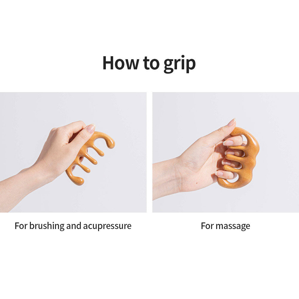 Benton Wood Scalp Brush Massager