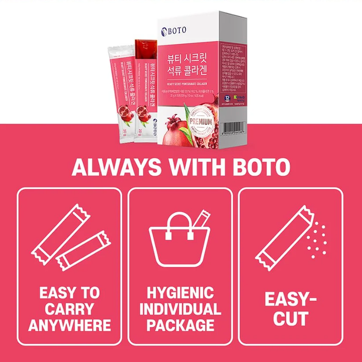 BOTO Beauty Secret Pomegranate Collagen [20g x 15 sticks]