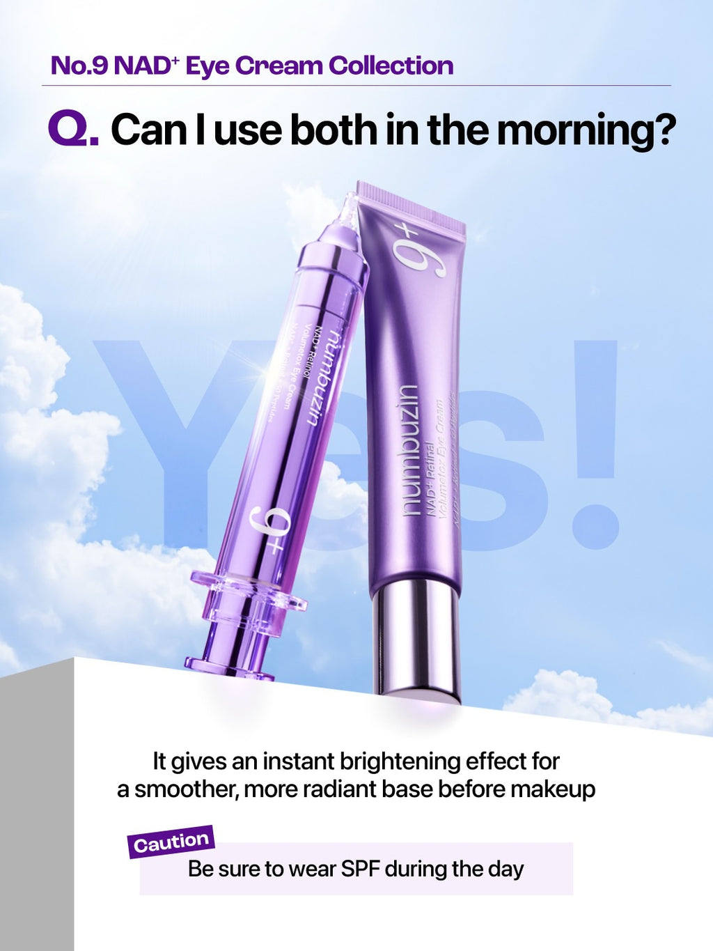numbuzin No.9 NAD+ Retinal Volumetox Eye Cream Tube Type 20mL