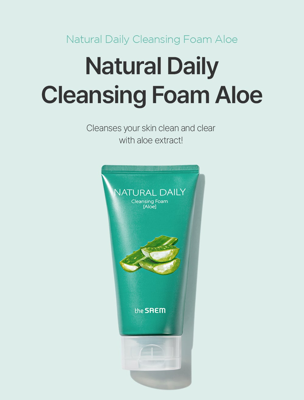 The Saem Natural Daily Cleansing Foam Aloe 150mL