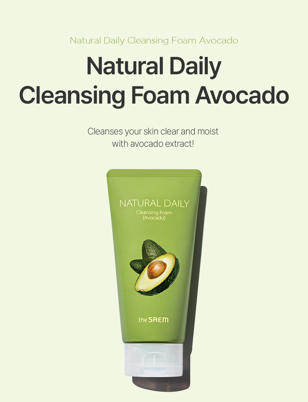 The Saem Natural Daily Cleansing Foam Avocado 150mL