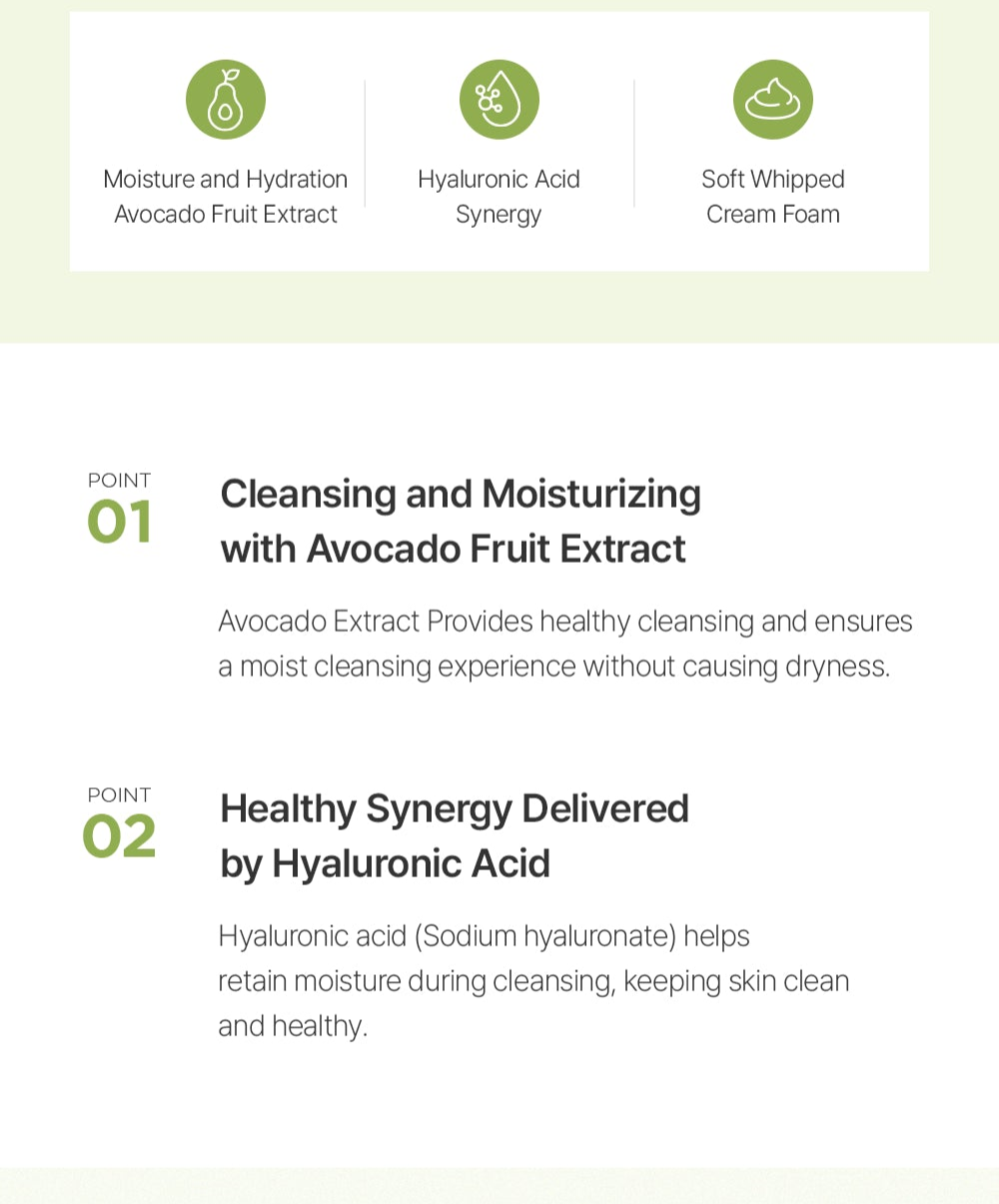 The Saem Natural Daily Cleansing Foam Avocado 150mL