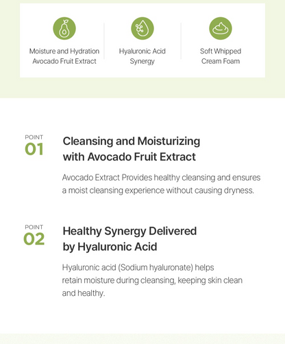 The Saem Natural Daily Cleansing Foam Avocado 150mL