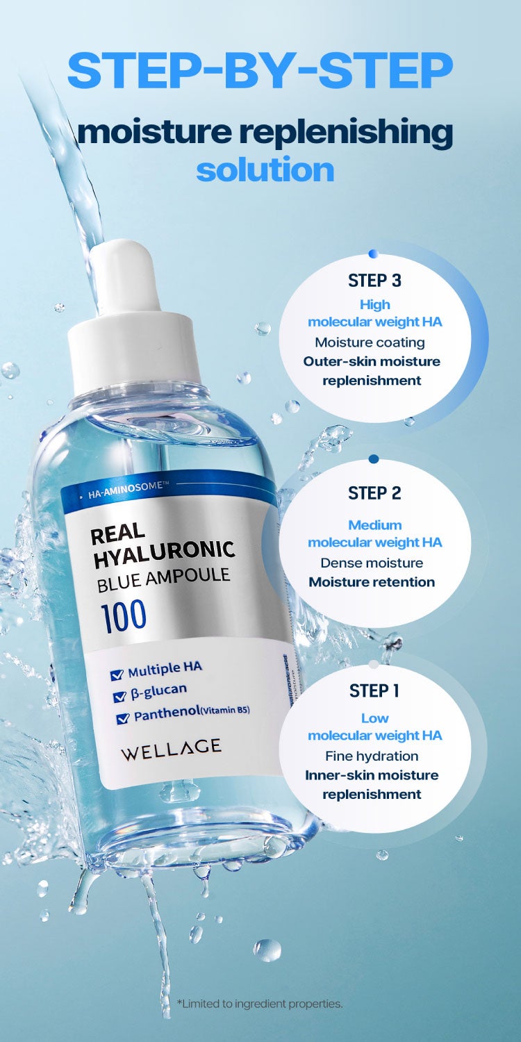 WELLAGE Real Hyaluronic Blue 100 Ampoule 60mL
