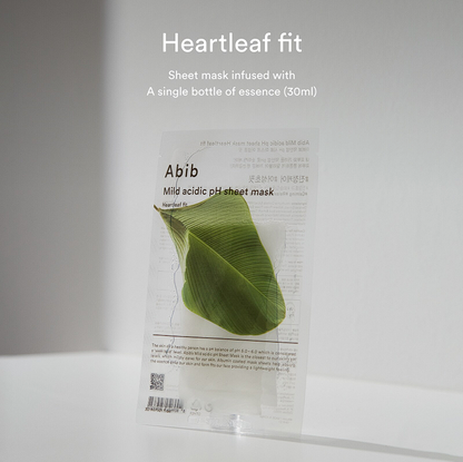 Abib Mild Acidic pH Sheet Mask Heartleaf Fit 10pc