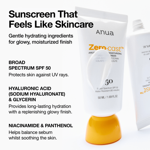 Anua Zero-Cast Moisturizing Finish Sun 50mL