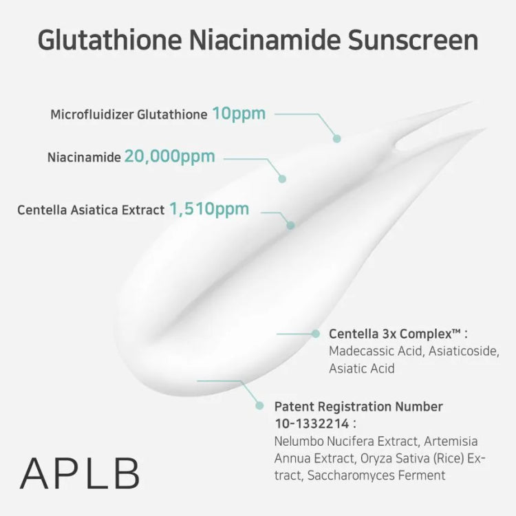 APLB Glutathione Niacinamide Sunscreen 40mL