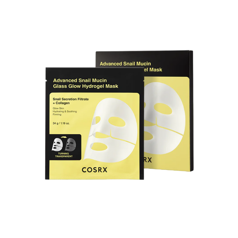 COSRX Advanced Snail Mucin Glass Glow Hydrogel Mask 35g - 1 BOX / 3 PCS