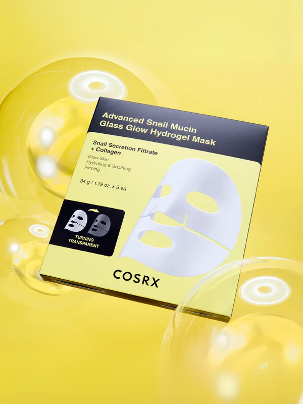 COSRX Advanced Snail Mucin Glass Glow Hydrogel Mask 35g - 1 BOX / 3 PCS