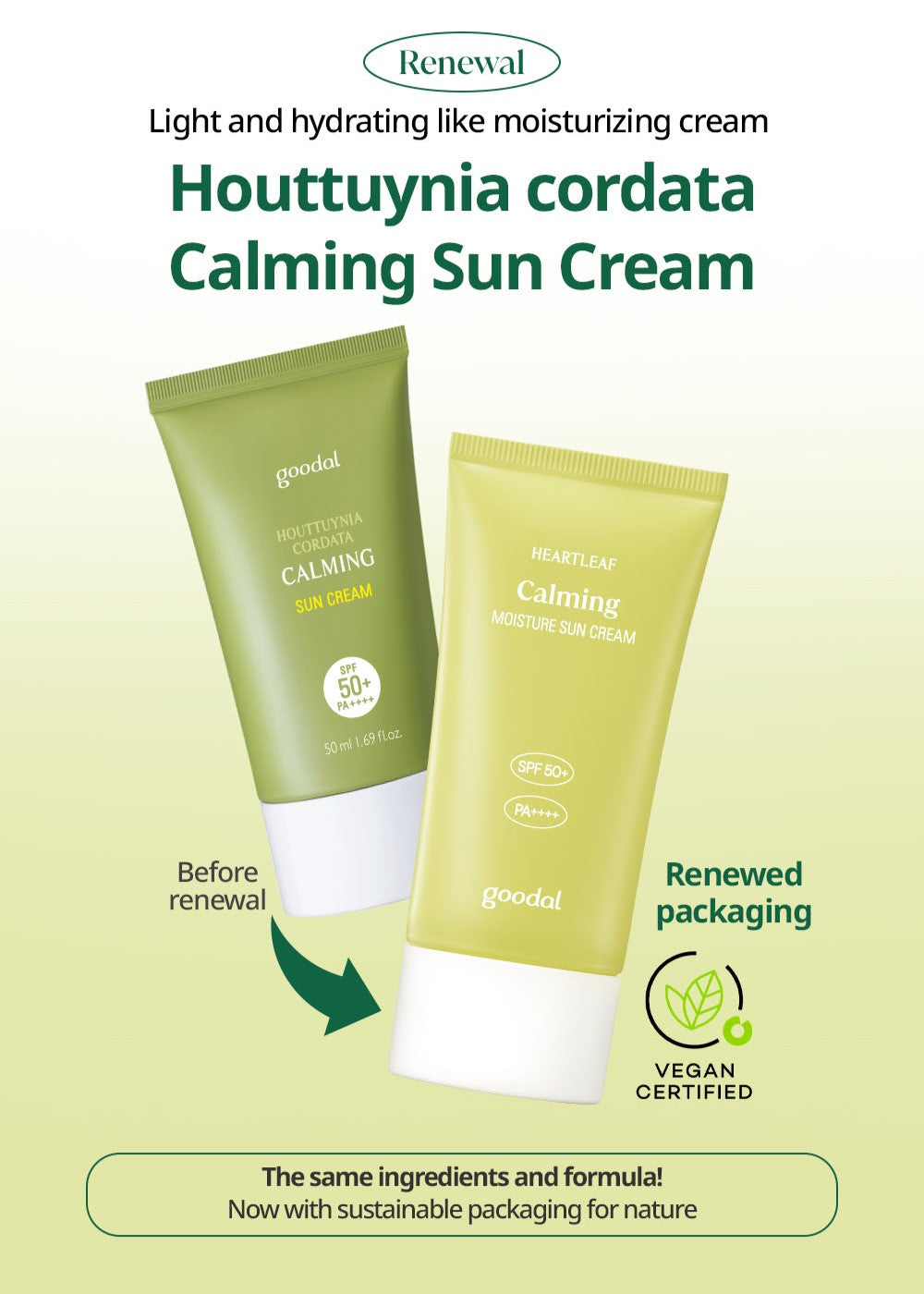 Goodal Heartleaf Calming Moisture Sun Cream