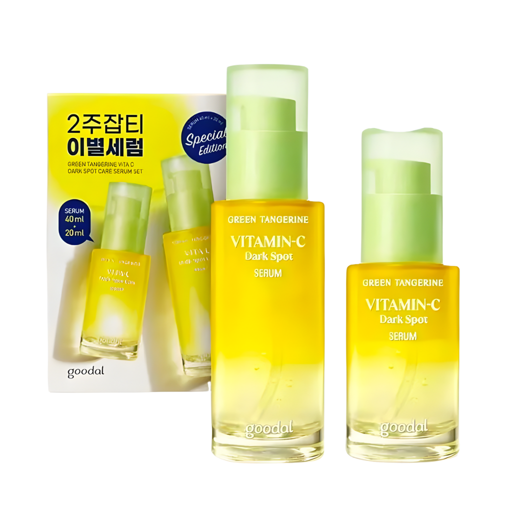 Goodal Green Tangerine Vita C Dark Spot Care Serum Set 40ml+20mL