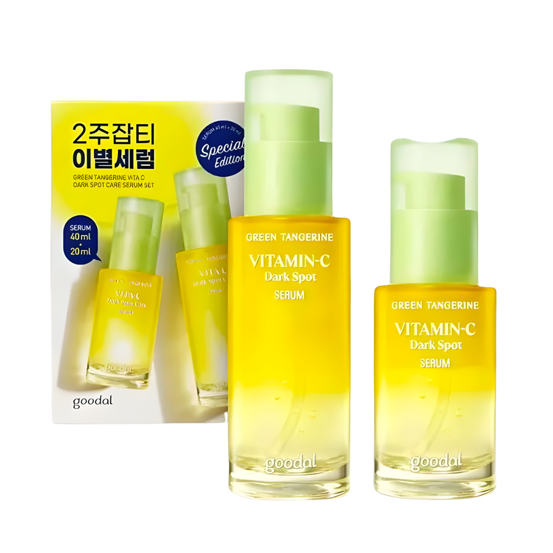 Goodal Green Tangerine Vita C Dark Spot Care Serum Set 40ml+20mL