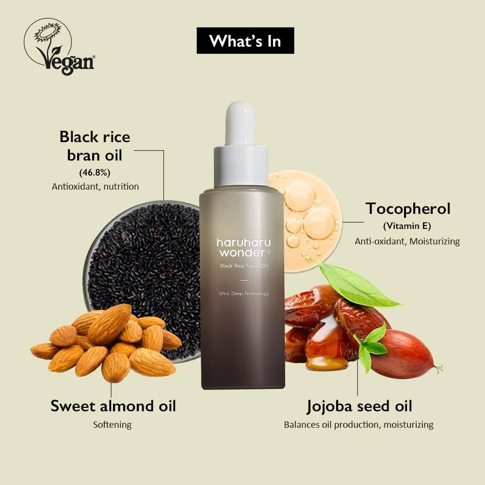 haruharu wonder Black Rice Facial Oil 30mL