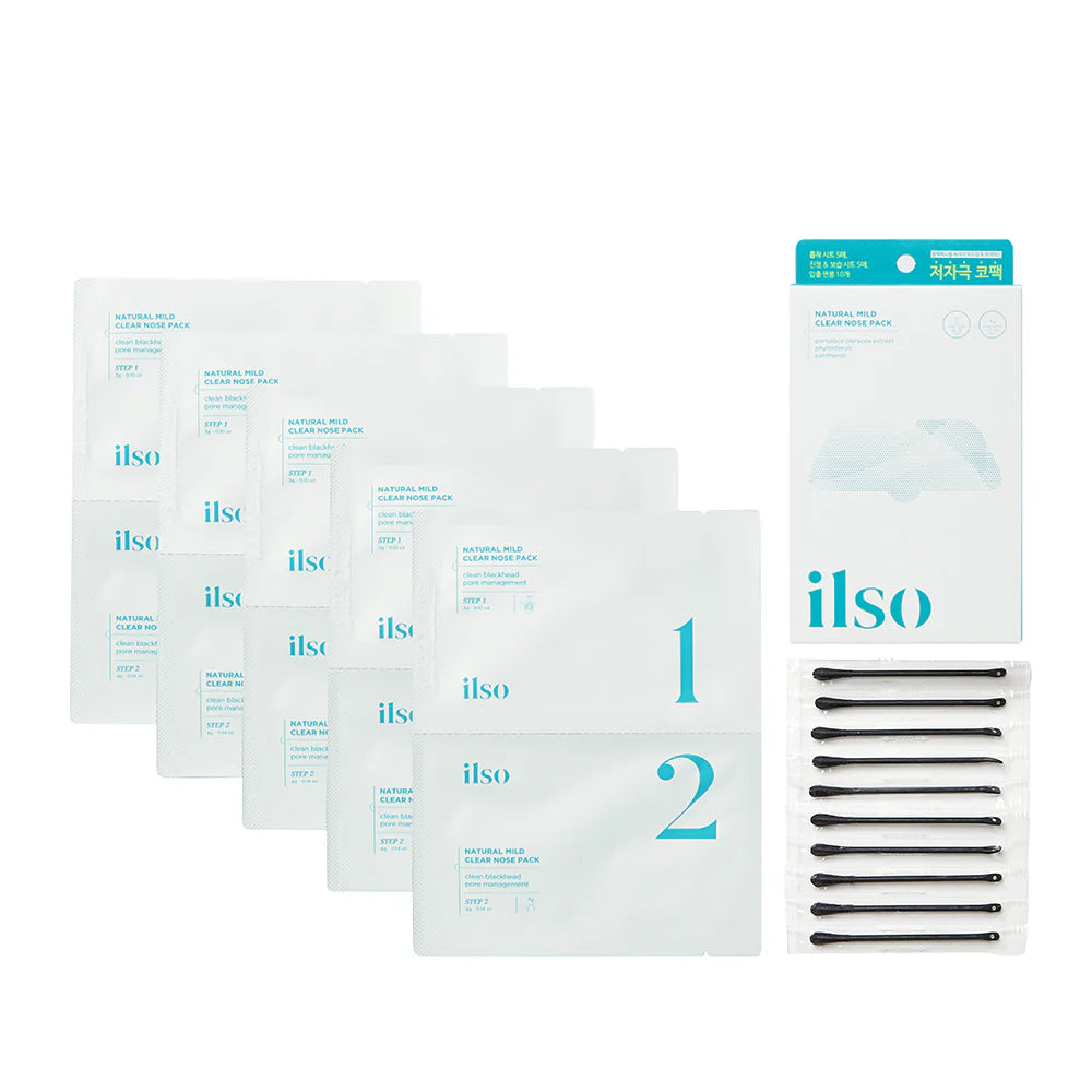 ilso Natural Mild Clear Nose Pack (5 sets)