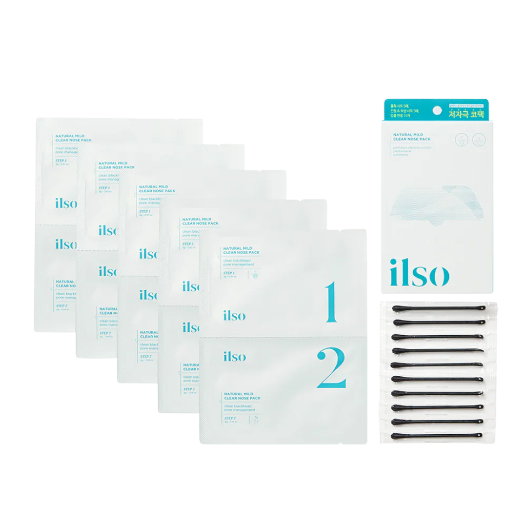 ilso Natural Mild Clear Nose Pack (5 sets)