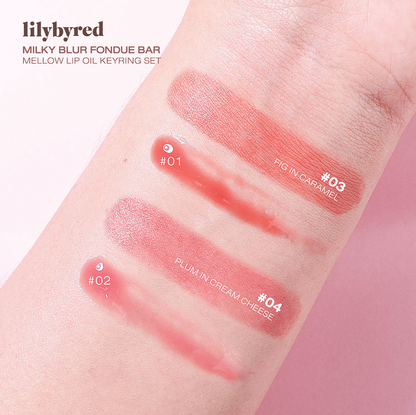 lilybyred Milky Blur Fondue Bar Mellow Lip Oil Keyring Set - 2 Colours