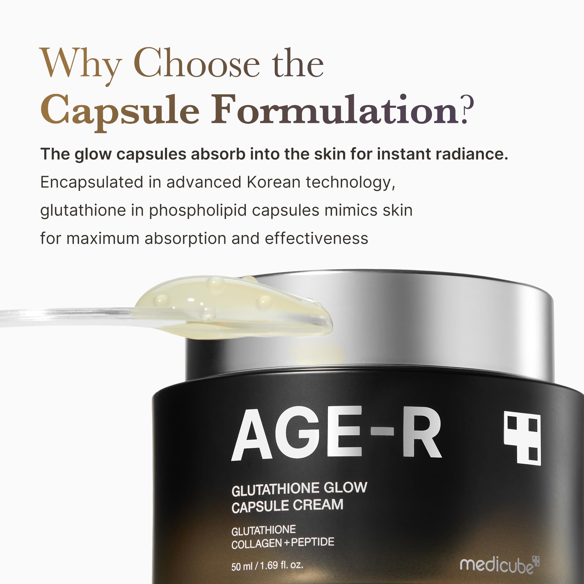 medicube AGE-R Glutathione Glow Capsule Cream 50mL