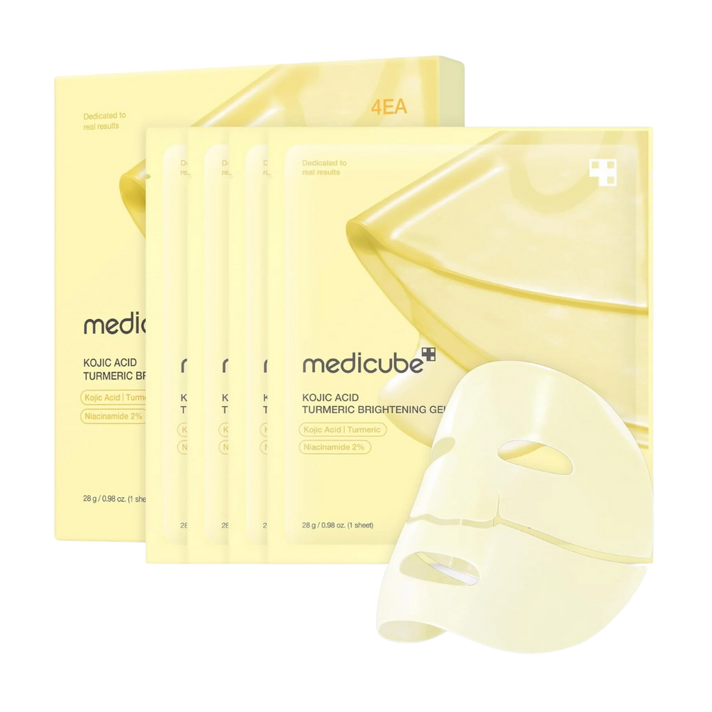 medicube Kojic Acid Turmeric Brightening Gel Mask Set (4pc)