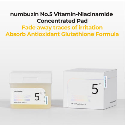 Numbuzin No.5+ Vitamin-Niacinamide Concentrated Pads