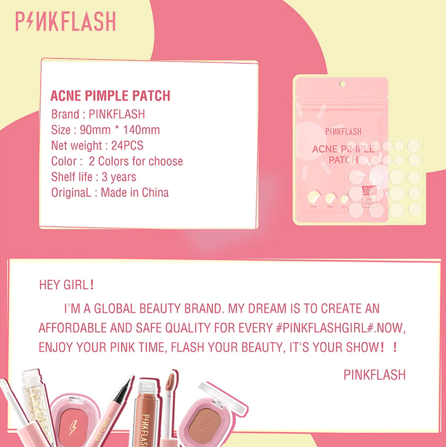 PinkFlash Tea Trea Acne Pimple Patch - Day & Night 24pcs