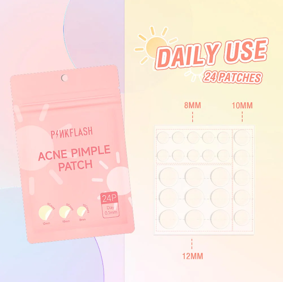 PinkFlash Tea Tree Acne Pimple Patch - Day & Night 24pcs