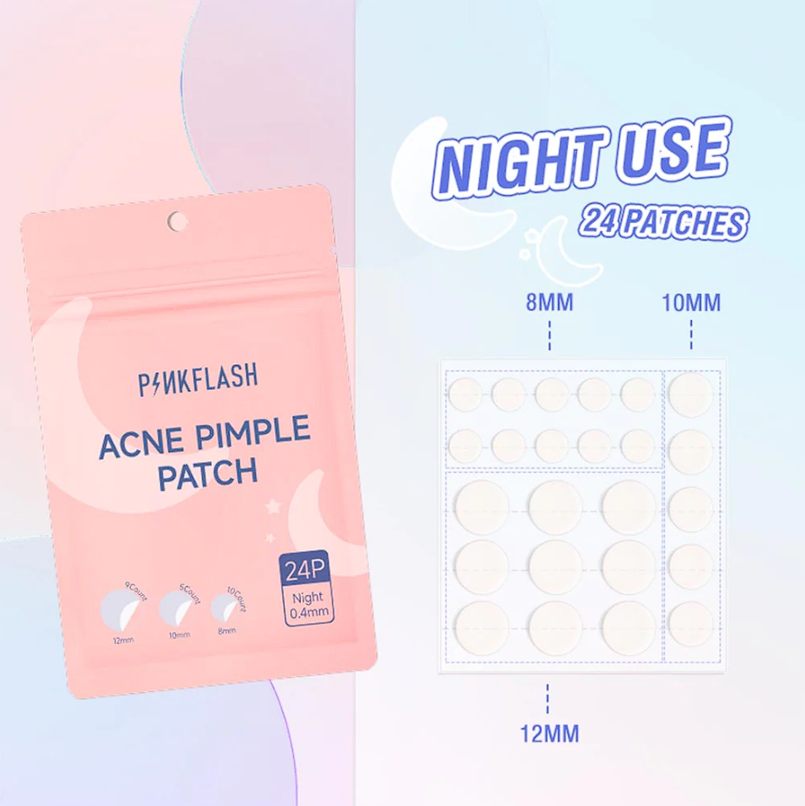 PinkFlash Tea Trea Acne Pimple Patch - Day & Night 24pcs